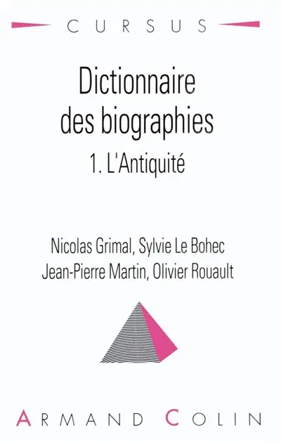 Dictionnaire des biographies. Vol. 1. L'Antiquité