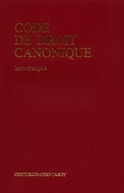 Code de droit canonique : texte officiel et traduction française