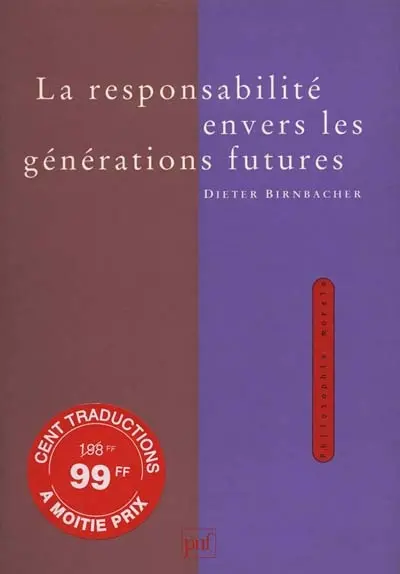 La Responsabilité envers les générations futures