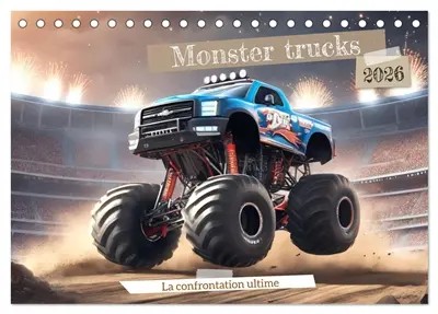 Monster trucks La confrontation ultime (Calendrier de bureau 2026 DIN A5 vertical), CALVENDO calendrier mensuel : Les incroyables performances des monster trucks.