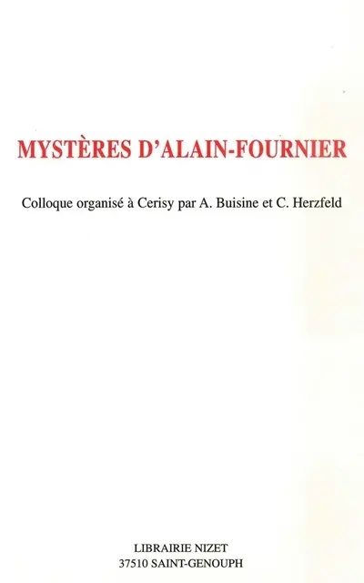 Mystères d'Alain-Fournier