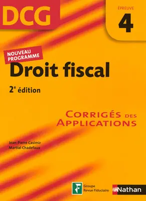 Droit fiscal, DCG, épreuve 4 : 2008-2009