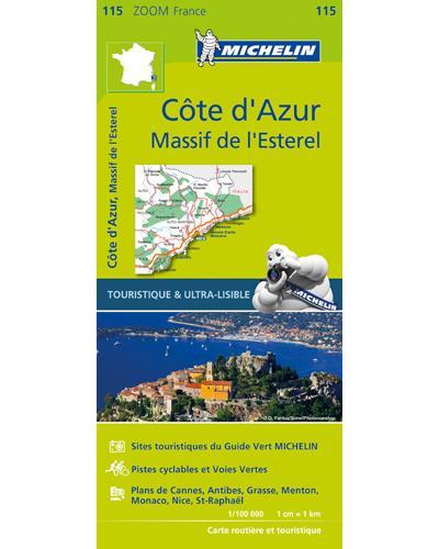 CARTE ZOOM COTE D'AZUR, MASSIF DE L'ESTEREL
