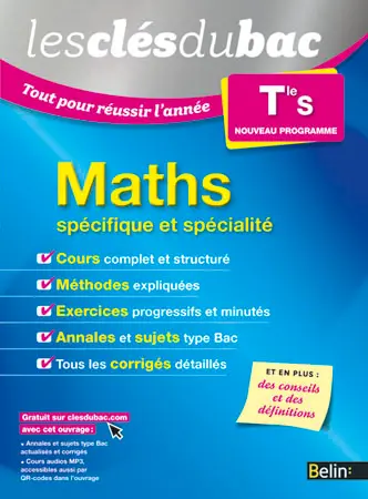 Maths terminale S, spécifique et spécialité : nouveau programme