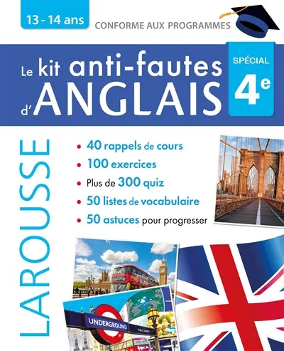 Le kit anti-fautes d'anglais, spécial 4e : 13-14 ans : conforme aux programmes