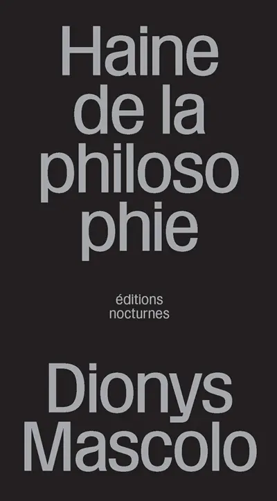 Haine de la philosophie