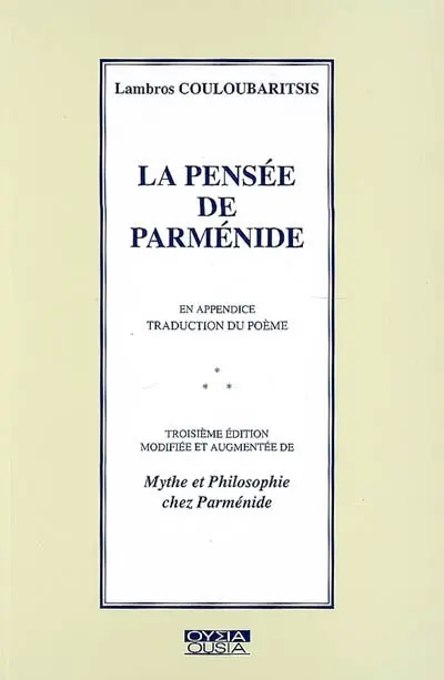 La pensée de Parménide