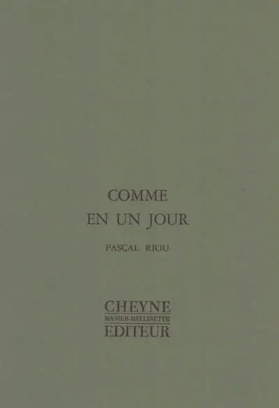 Comme en un jour