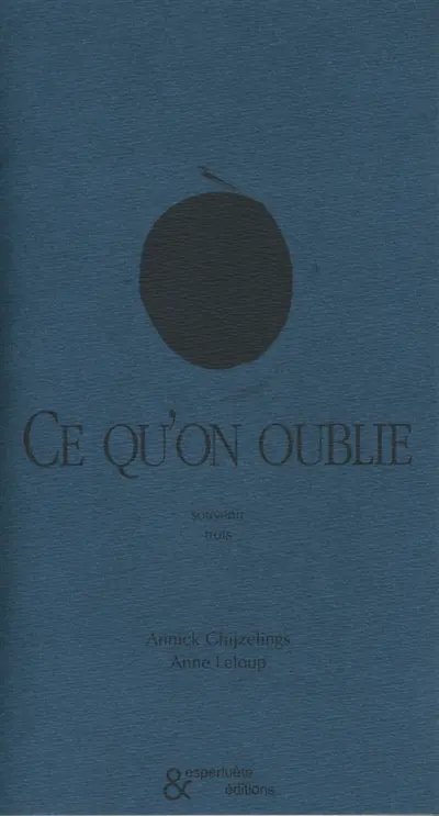 Souvenir. Vol. 3. Ce qu'on oublie