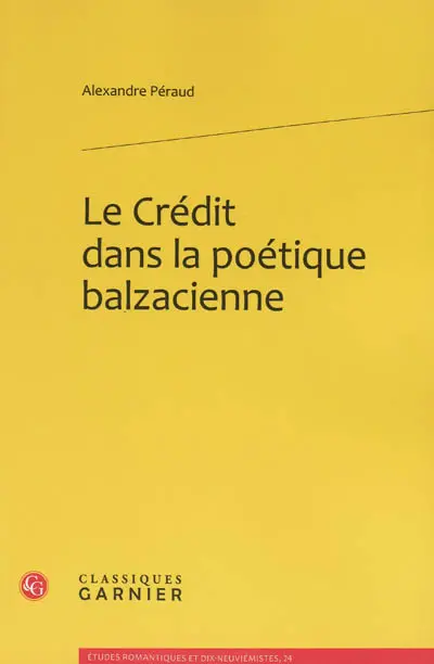 Le crédit dans la poétique balzacienne