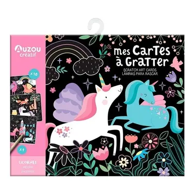 Licornes : mes cartes à gratter. Unicorns : scratch art cards. Unicornios : laminas para rascar