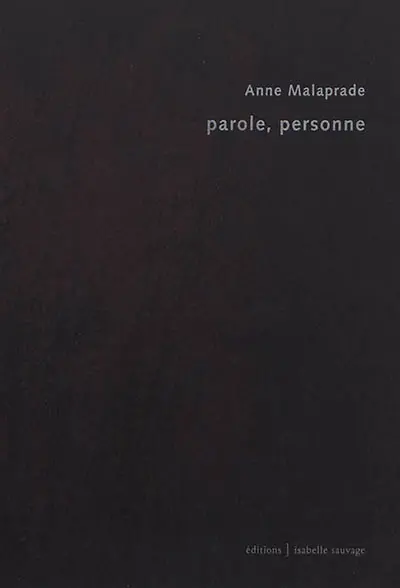 Parole, personne