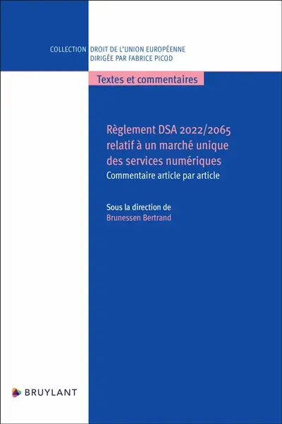 Règlement DSA 2022-2065 relatif à un marché unique des services numériques : commentaire article par article