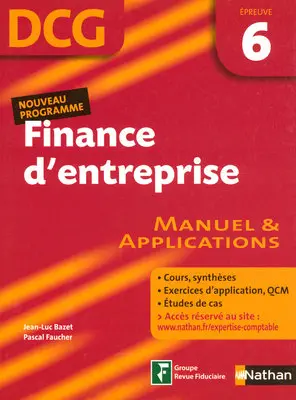 Finance d'entreprise, DCG, épreuve 6