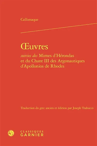Oeuvres. Mimes. Chant III des Argonautiques