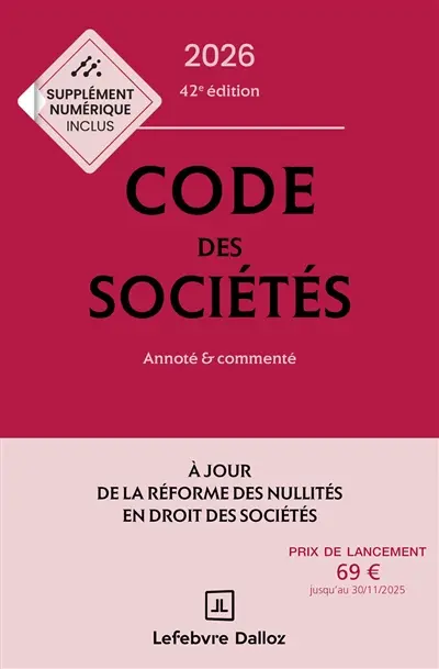 Code des sociétés 2026 : annoté & commenté