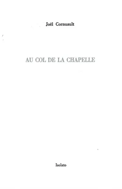 Au col de la Chapelle : dix-huitième arrrondissement