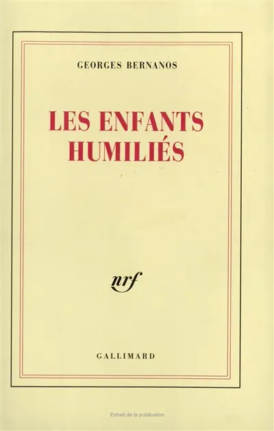 Les enfants humiliés : journal 1939-1940