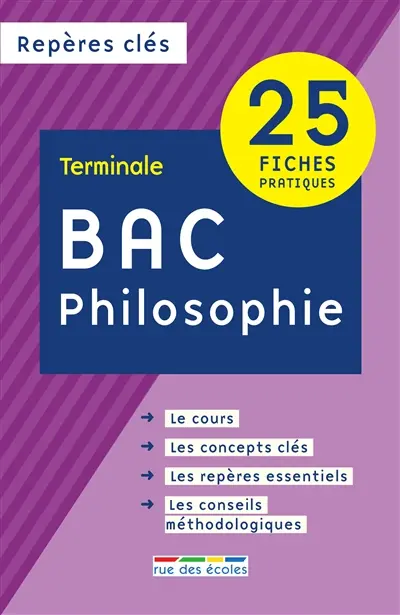 Bac philosophie : terminale : 25 fiches pratiques