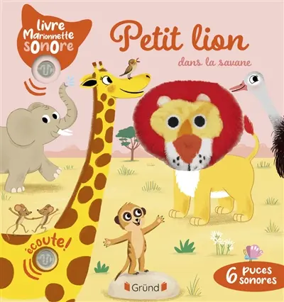Petit lion dans la savane