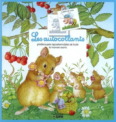 Les autocollants prédécoupés repositionnables de Suzie, la maman souris