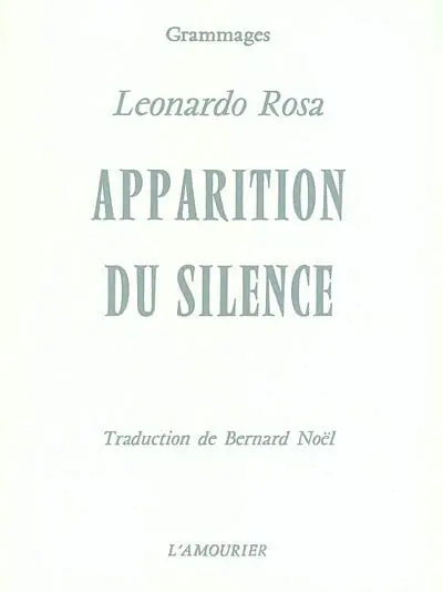 Apparition du silence