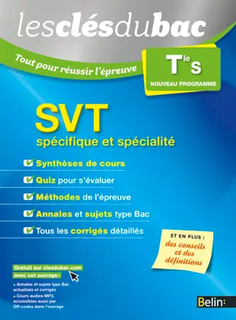 SVT terminale S, spécifique et spécialité : nouveau programme