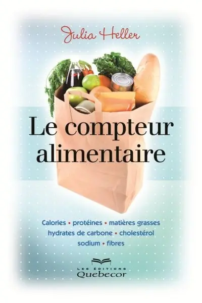 Le compteur alimentaire : calories, protéines, hydrates de carbone, matières grasses, cholestérol, sodium, fibres