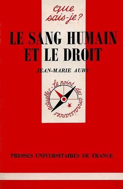 Le sang humain et le droit