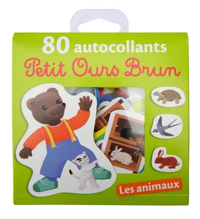 Petit ours brun : 80 autocollants : les animaux