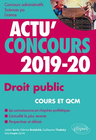 Droit public : concours 2019-2020 : cours et QCM