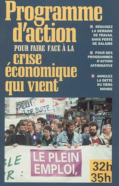 Programme d'action pour faire face à la crise économique qui vient