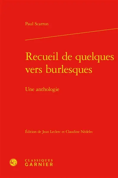 Recueil de quelques vers burlesques : une anthologie