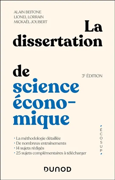 La dissertation de science économique