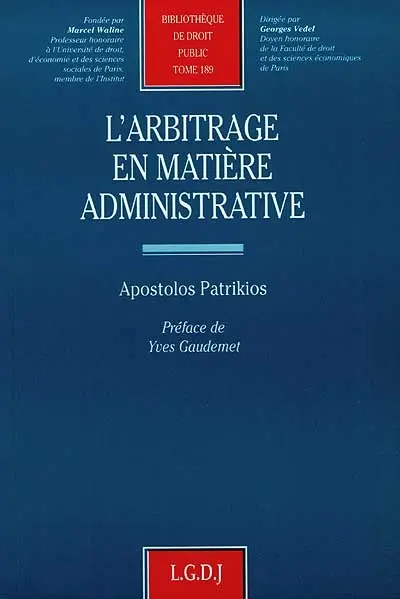 L'arbitrage en matière administrative