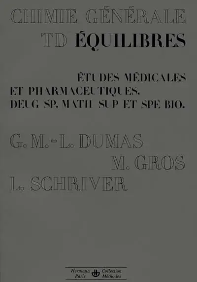 Travaux dirigés de chimie P.C.E.M. et premier cycle : 02 : Equilibres