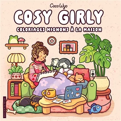 Cosy girly : coloriages mignons à la maison