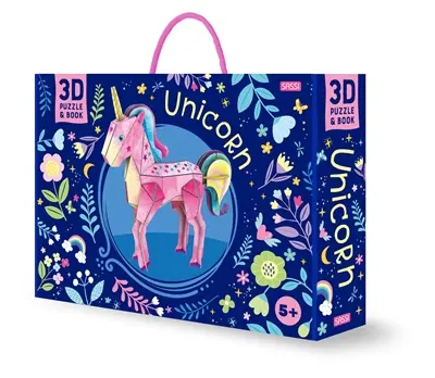 Unicorn : puzzle 3D and book