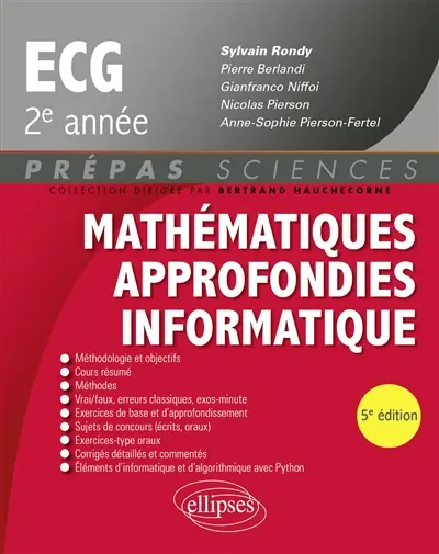 Mathématiques approfondies informatique ECG 2e année