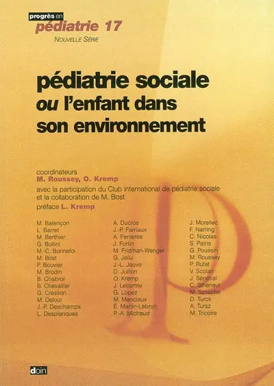 Pédiatrie sociale ou L'enfant dans son environnement