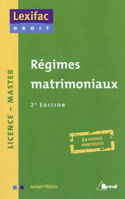 Régimes matrimoniaux : licence, master