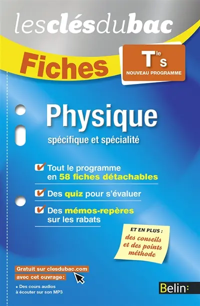 Physique, spécifique et spécialité, terminale S : nouveau programme