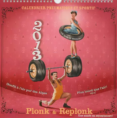 Calendrier pneumatique et sportif 2013 : une année en aquaplanage !