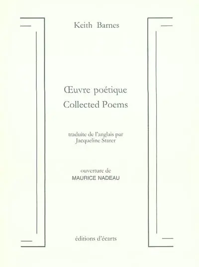 Oeuvre poétique. Collected poems