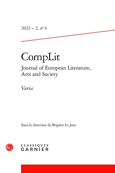 CompLit : journal of European literature, arts and society, n° 4. Varia