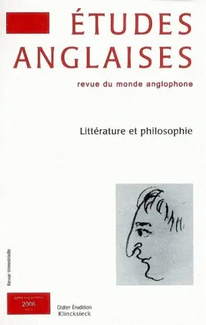 Etudes anglaises, n° 3 (2006). Littérature et philosophie