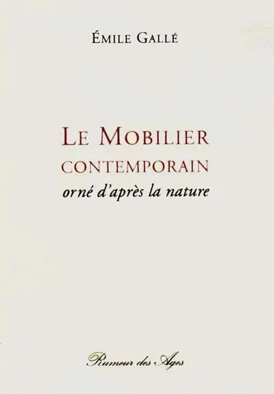 Le mobilier contemporain orné d'après nature