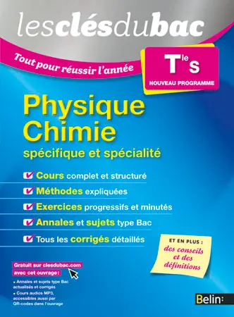 Physique chimie terminale S, spécifique et spécialité : nouveau programme