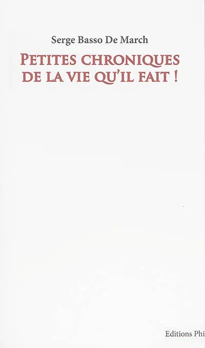 Petites chroniques du temps qu'il fait !