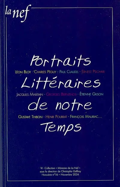 Portraits littéraires de notre temps